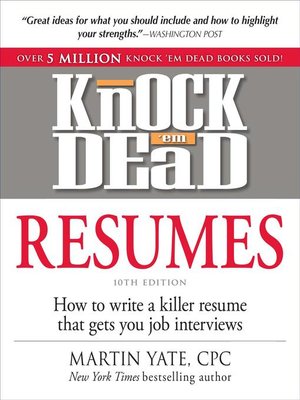 cover image of Knock 'em Dead Resumes